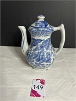 Rare Crackle Glaze Porcelain Teapot Vtg Chinese..