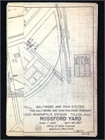 1927 Fold Out Track Plan, B&O RR Rossford Yard