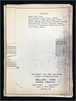 1950 Fold Out Track Plan, B&O RR Willard Yard