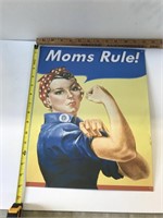 Mom's Rule - Tin Sign