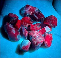 172 CTs Fluorescent Corundum Crystals