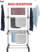 Bigzzia 4-Tier Steel Drying Rack  Grey