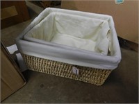 PAIR OF NESTING BASKETS W CLOTH INSERTS