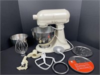 Kitchen Aid mixer with accessories