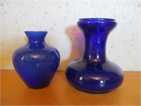 Cobalt blue glass vase