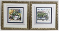 2 Pc Laura Berry Signed & Numbered Framed Prints