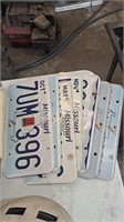 Stack of Missouri plates