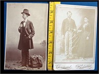LOT OF TWO NICE CABINET CARDS