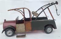 10" metal art tow truck