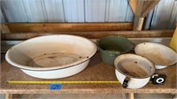 Enamel ware : 25.5” basin, more