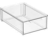 Stackable plexiglass closet storage boxes retail