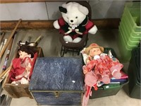 Baby Buggy, Dolls, Wood Box, Storage Box