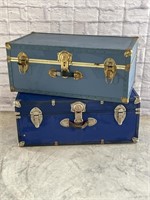 2 Vintage Trunks. No key. Locked.