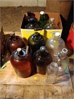 lot of glass jars