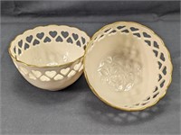 (2) Lenox Heart Bowls