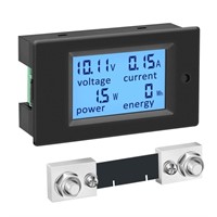 DC Battery Monitor, DROK DC Amp Meter 6.5-100V
