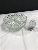 Crystal Egg & Leaded Crystal Bowl