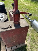 pair of old oil tanks/pumps