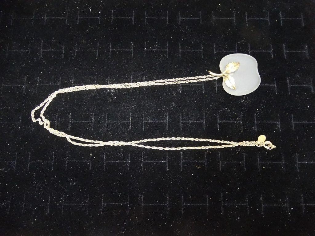 Vintage Avon Apple Pendant Necklace