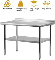 48 x 24 Inch Stainless Steel Table..