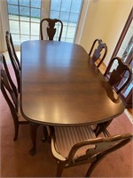 ROXTON - SOLID WOOD DINING TABLE WITH 6 CHAIRS