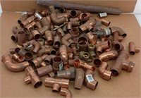 Lot of copper and brass fitting 1/2", 3/4" and 1"