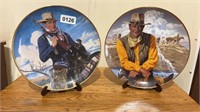 (2) Franklin Mint LE John Wayne Collector Plates