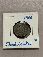 1866 SHIELD NICKEL