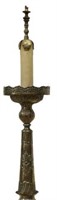 ITALIAN ECCLESIASTICAL SILVER-TONE STANDING LAMP