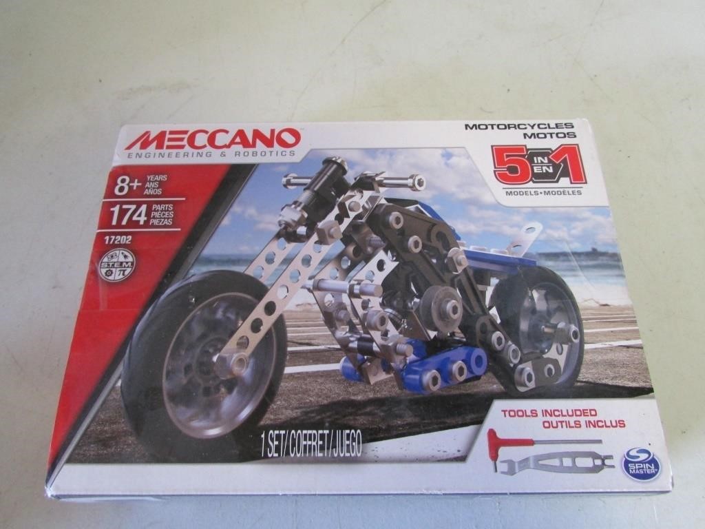 Meccano 17202 Motorcycle Motos Sets NEW Sealed