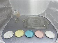 Imperial ware Coasters - Glass Tray & Glass Dish