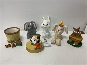 Hand-painted Ceramic Rabbits