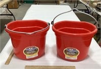 2-Flat back buckets-8 qts