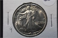 1942 BU Walking Liberty Silver Half Dollar