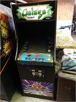 Vintage Galaga Arcade Game Console = Powers on