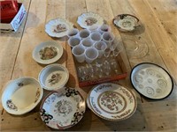 Painted Plates, Cordial Glasses