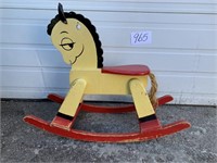 KIDS WOODEN ROCKING HORSE