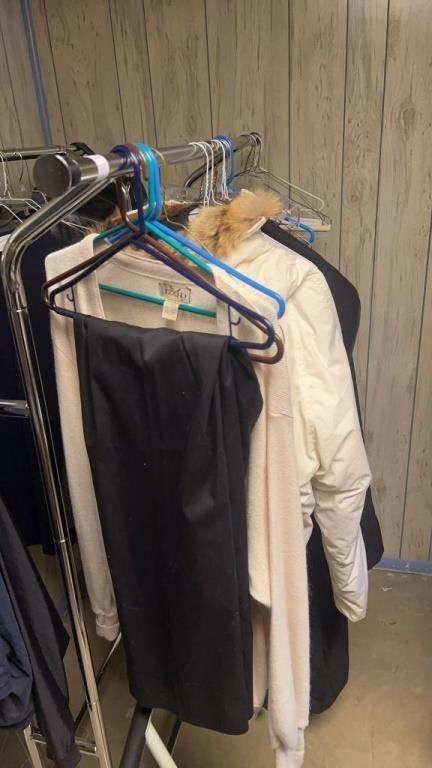 Clothing Rack w/ Jackets and Pants