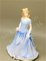 Royal Doulton figurine (blue dress) 8 1/4"