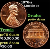 Proof 1976-s Lincoln Cent 1c Grades GEM++ Proof De