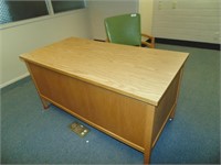 Teacher's Desk & Green Swivel Chair from Room #511