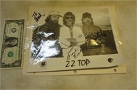 signed ZZ Top Rock picture
