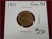 1911 Lincoln Cent - Gem BU