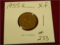 1955s Lincoln Cent - XF