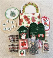 Christmas Lot with Vintage Glassware and More