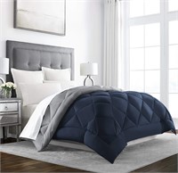ing Size Comforter - Reversible Navy