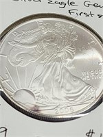 2006 Silver American Eagle 1 oz Fine Silver coin.