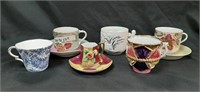 Tea Cups, Saucers, Mustache Cup