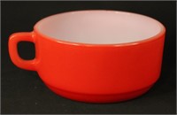 Red FireKing Soup Mug
