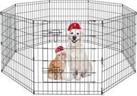 Foldable Dog Exercise Fence  8 Panels 30 Inch